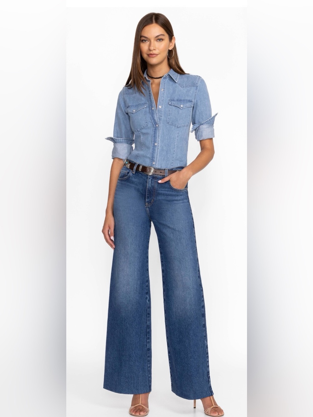 Johnny Was Sasson Lumiere Wide Leg Jeans